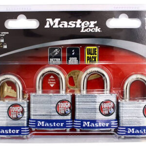 MasterLock 3008D Laminated Steel Padlock 4pcs (Key Alike)