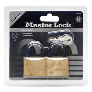 MasterLock ECO Solid Brass Padlock 2pcs [Key Alike]