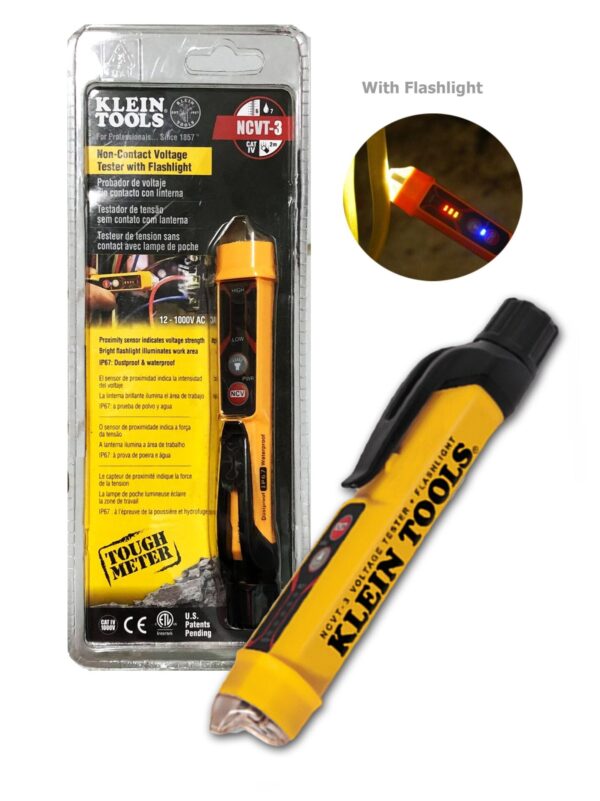 Klein NCVT-3 Non-Contact Voltage Tester with Flashlight