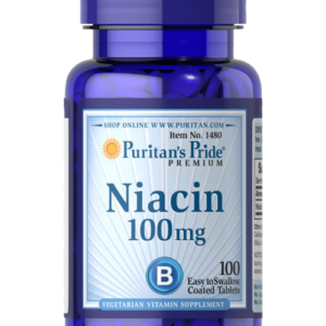 Puritan's Pride Niacin 100 mg 100 Coated Tablets