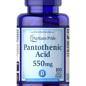 Puritan's Pride Pantothenic Acid 550mg 100 Capsules
