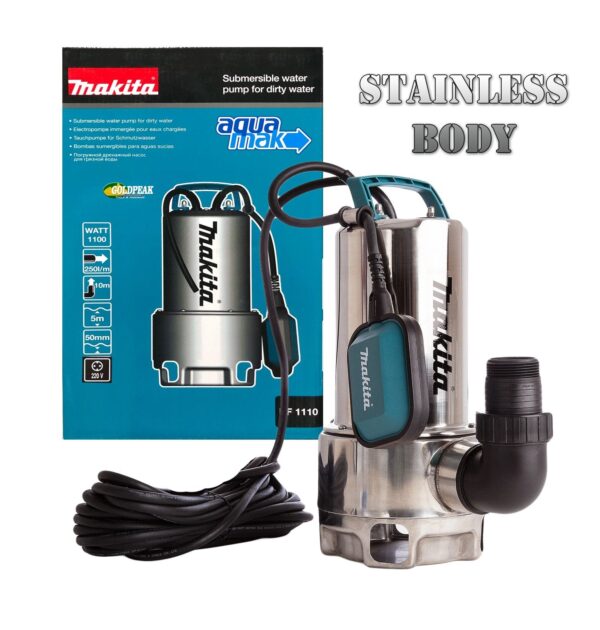 Makita PF1110 Stainless Submersible Pump (Dirty Water) 1100W [1-1/2HP]