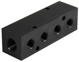 Four outlet Aluminum Anodized Manifold - Available On Request, Prices in Dollars