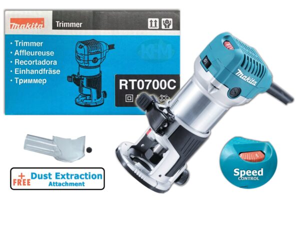 Makita RT0700C Palm Router 1/4" (Variable Speed) 710W