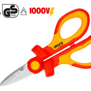 Ingco Insulated Industrial Scissors with Stainless Blade 1000V