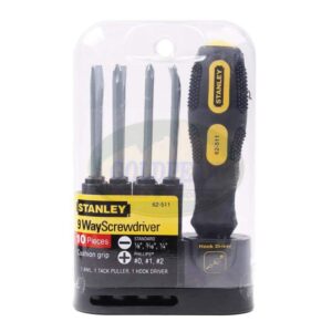 Stanley 62-511 9-Way Interchangeable Cushion Grip Screwdriver