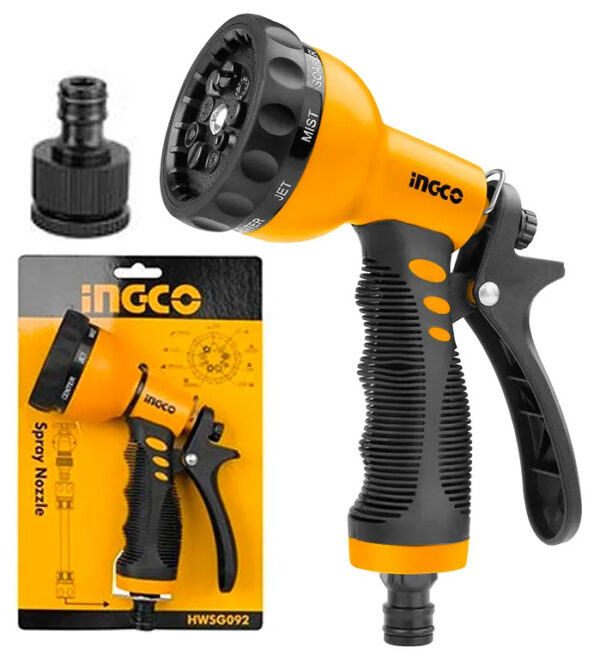 Ingco HWSG092 Plastic Trigger Garden Nozzle 9 Way