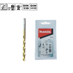 Makita HSS-TiN Metal Drill Bit (Pouch Pack) [10pcs per pack]