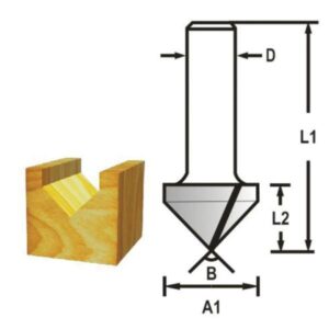 Makita V-Groove Router Bit