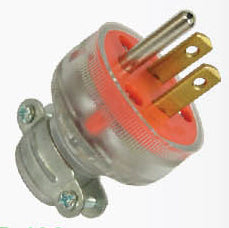 Omni WPR-103 Parallel Ground Rubber Plug 15A 125V (Transparent)