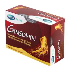 Ginsomin Improve Immune System Korean Panax Ginseng and Multivitamins 3*10 Softgel