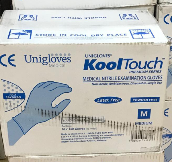 KOOLTOUCH NITRILE POWDERED FREE GLOVE (10PACKS)
