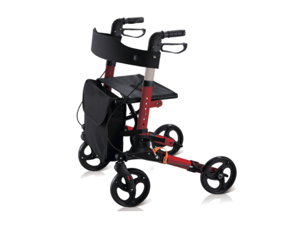 COMPACT ROLLATOR - foldable - red (SHIPPED FROM ABROAD)
