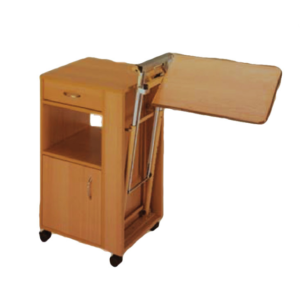 BEDSIDE TABLE - height adjustable tray - wood for 27672/3 (SHIPPED FROM ABROAD)