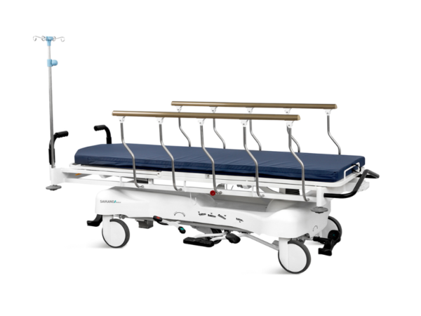 HYDRAULIC ADJUSTABLE HEIGHT PATIENT TROLLEY with TR and RTR (SHIPPED  FROM ABROAD)