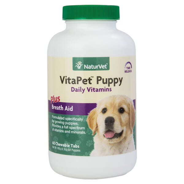 NaturVet VitaPet™ Puppy Plus Breath Aid Tablets – Time Release