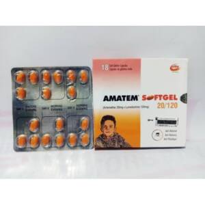 Amatem Softgel 20/120 (Artemether/Lumefantrine) 18 Tablets