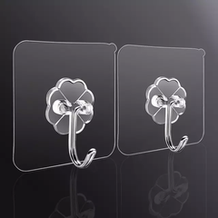 Transparent Self-Adhesive Hook | Can Stick On  Painted Drywall, Wood, Glass and Tiles