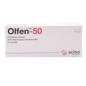 Acino Olfen-50 Diclofenac Sodium Anti-inflammatory, 20 Tablets