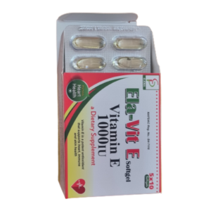 Ela Vitamin E Softgel 1000iu a dietary supplement promote heart health