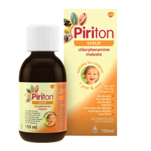 GSK Piriton Syrup Chlorphenamine Maleate Ages 1+, 150ml