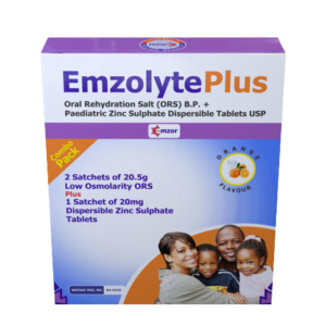 Emzolyte Plus ORS & Dispersible Zinc Sulphate Tablets, 2-in-1 Combo Pack