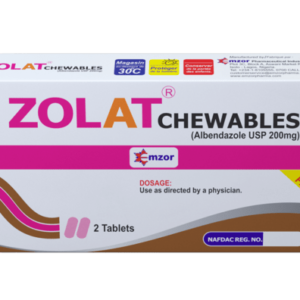 Emzor Zolat Chewables 200mg, 1 x 2 Tablets