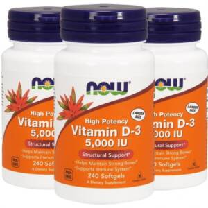 Now Vitamin D-3 5000 IU - 240 Softgels