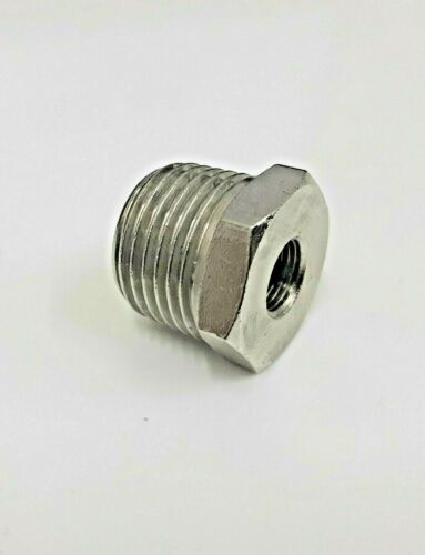 Adapter, 1/2BSP male to 1/8BSP female hand-tight quick connector - available on request