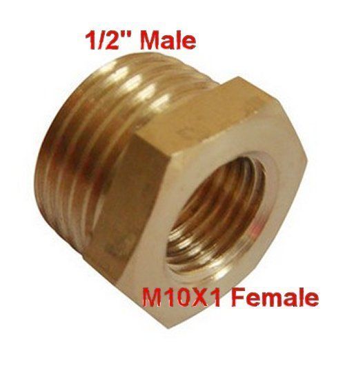 Adapter, 1/2BSP male to M10X1.0 female hand-tight quick connector - available on request