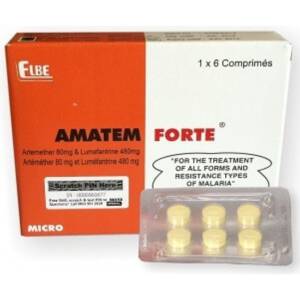 Amatem Forte 80/480 (Artemether/Lumefantrine) 6 Tablets
