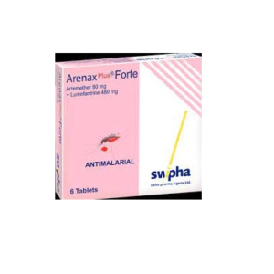 Arenax Plus Forte Arthemether 80mg + Lumefantrine 480mg
