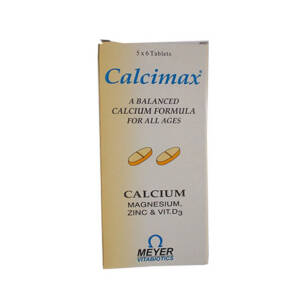 Meyer Vitabiotics Calcimax Calcium Magnesium Zinc & Vitamin D3, 5 x 6 Tablets