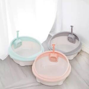 Cat Litter Box -Round Semi-Closed Inclined