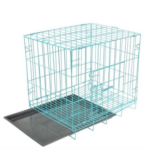 Foldable Metal Dog Cage ? Blue