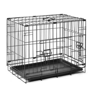 Foldable Metal Dog Cage ? Black
