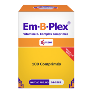 Emzor Em-B-Plex Vitamin B Complex Tablets, 100 Tablets