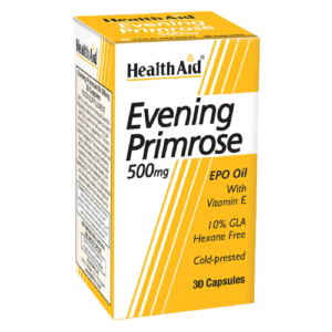 HealthAid Evening Primrose Oil 500mg + Vitamin E, 30 Capsules