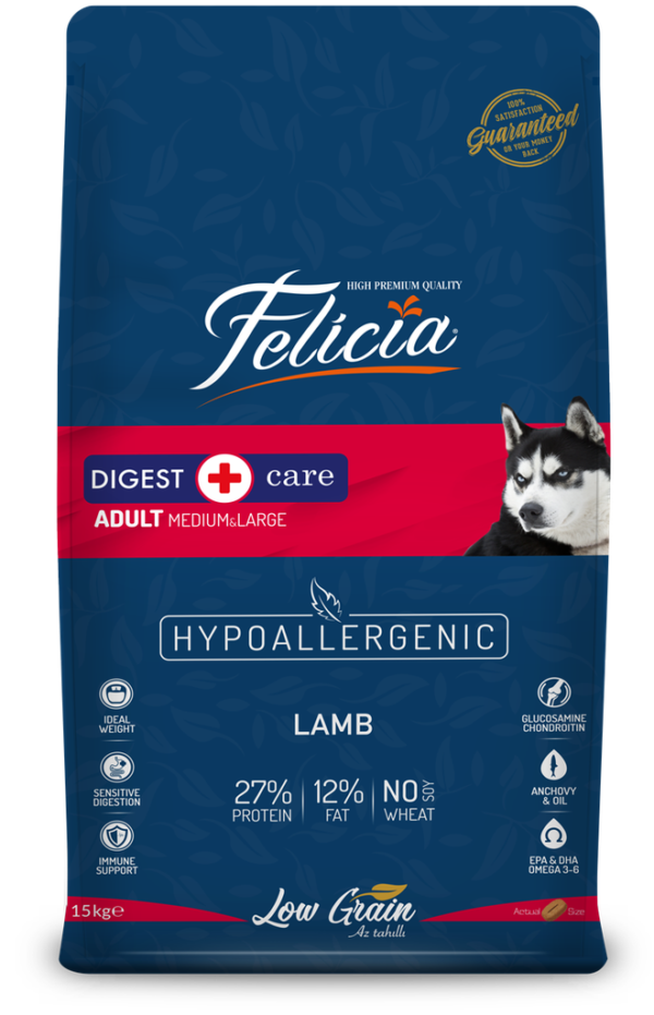 Felicia Adult Medium & Large Dog food (Lamb) 15Kg