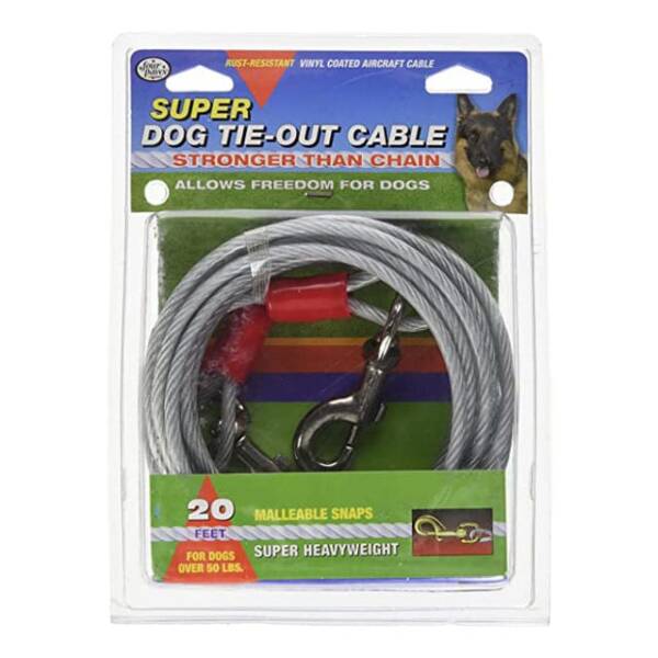 Four Paws Medium Weight Dog Tie Out Cable ? 20ft