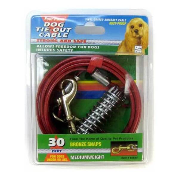 Four Paws Medium Weight Dog Tie Out Cable ? 30ft