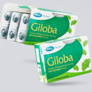 Giloba Ginkgo Biloba 30 Softgel Extract 40mg Phytosome form