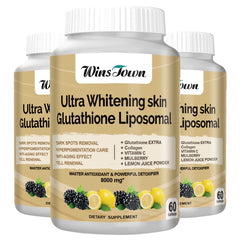 Ultra Whitening Skin Capsules with Liposomal Glutathione (8000mg) | Dietary Supplement for Dark Spots, Hyperpigmentation, and Anti-aging