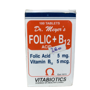 Dr. Meyer?s Folic Acid 5mg + Vitamin B12 5mcg, 100 Tablets