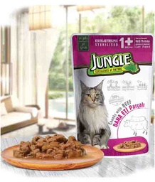 Jungle +1 wet pouch Adult Beef in Gravy