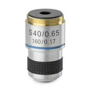 Achromatic 40x/0.65 objective for MicroBlue. Parfocal 35 mm - available on request