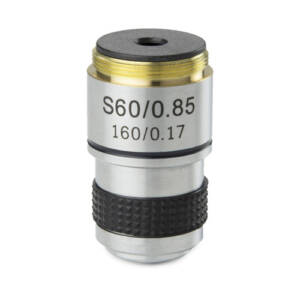 Achromatic 60x/0.85 objective for MicroBlue. Parfocal 35 mm - available on request