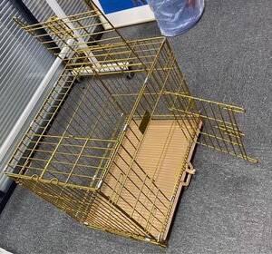 Luxury gold color collapsible wire cage size 2(60cm)