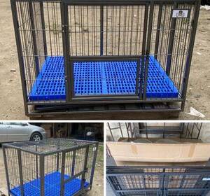 Collapsible heavy metal cage with tyre(95*70*75cm)
