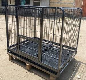Curved heavy metal cage with tyre 125*95*105cm